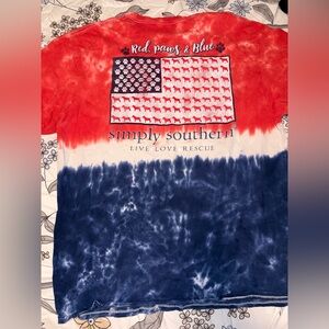 Simply Southern Patriotic Paws Tee